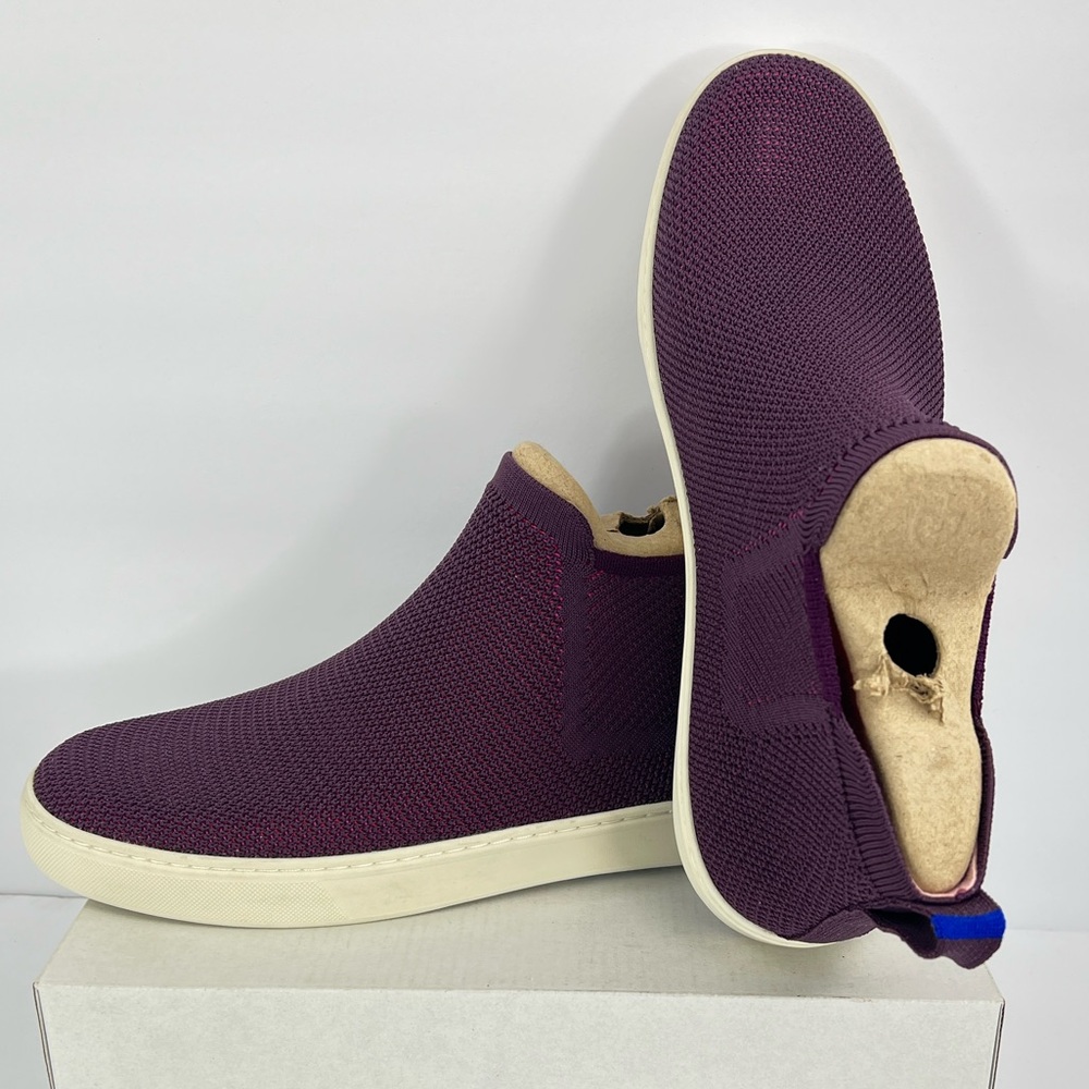 ROTHY’S THE CHELSEA BERRY LATTICE KNIT HIGH TOP SNEAKERS ANKLE BOOTS/SHOES, 12.5